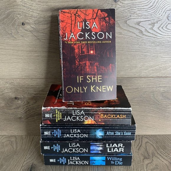 Lisa Jackson PB Book Lot Of 5 Backlash, Willing To Die, After She’s Gone , Liar. - Picture 1 of 16